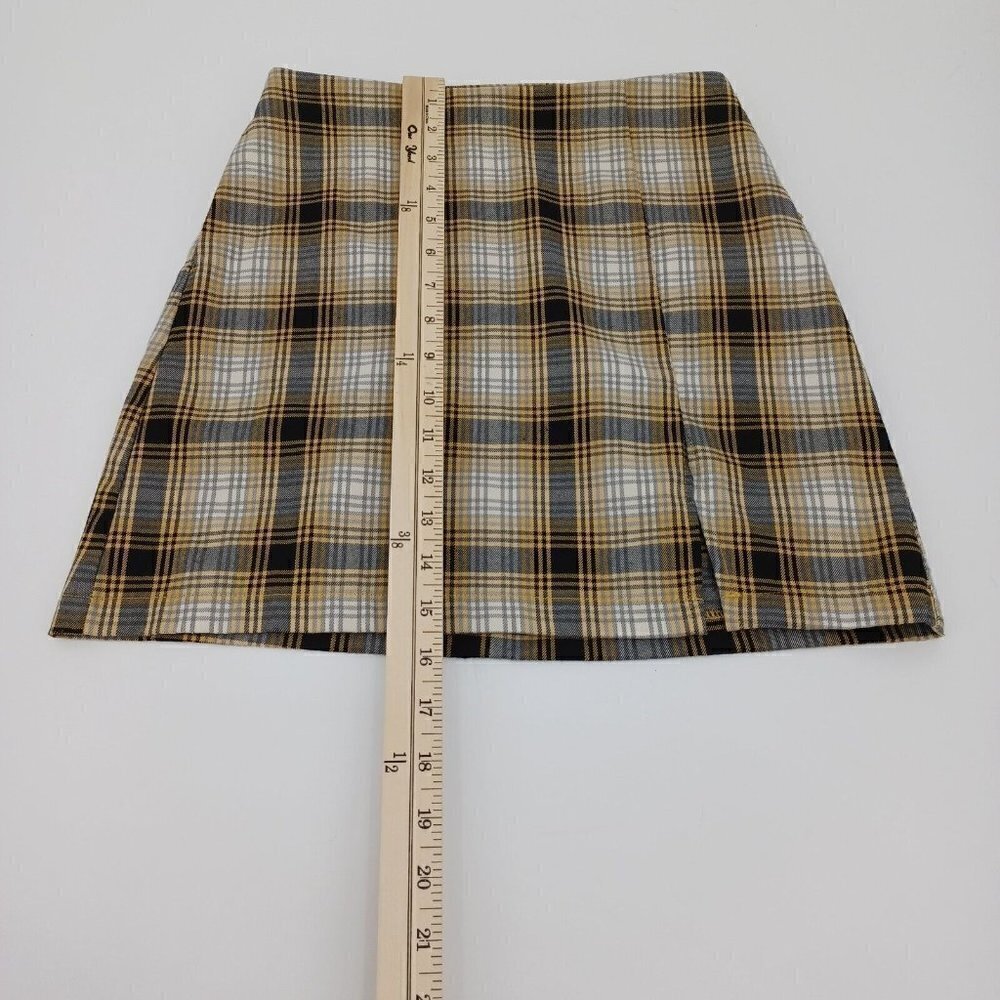 Urban Outfitters Yellow Plaid Mini Skirt Women's XS Preppy Academia Clueless Y2K - Picture 8 of 11